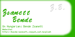 zsanett bende business card